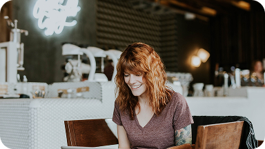People collaborating on laptops